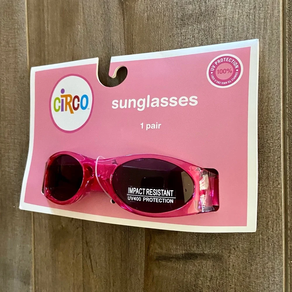 Circo Baby Toddler Sunglasses in Pink w/Flexible Adjustable Band UV Protection